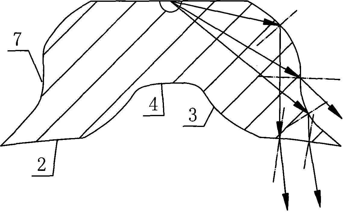 Lens of LED light source for road lamp and road lamp using the same