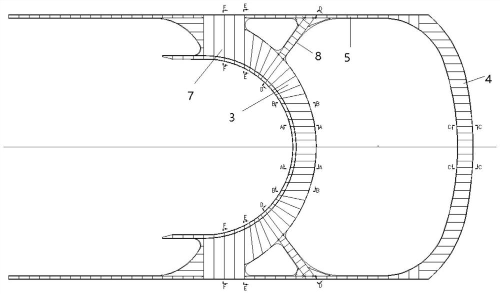 Top structure of cruise ship and cruise ship