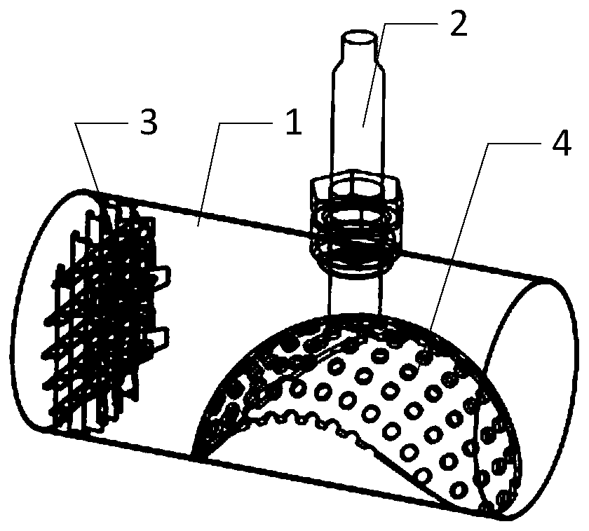 Exhaust mixing device and engine