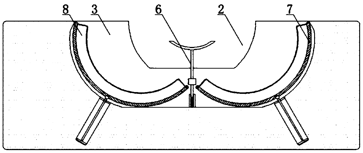 Gastroscopy medical protection pad capable of preventing status of gastric juice contamination