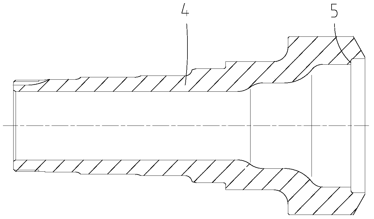 Method for machining hub shaft tube