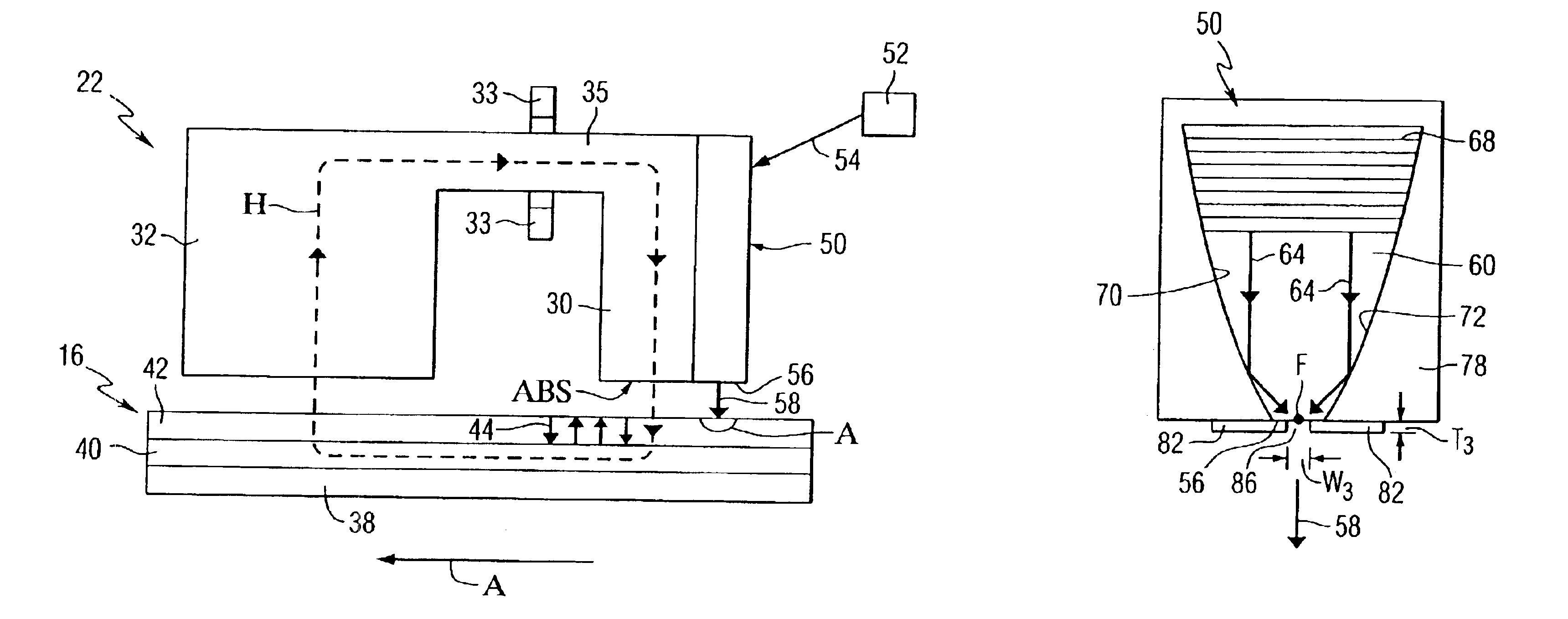 Heat assisted magnetic recording head with a planar waveguide