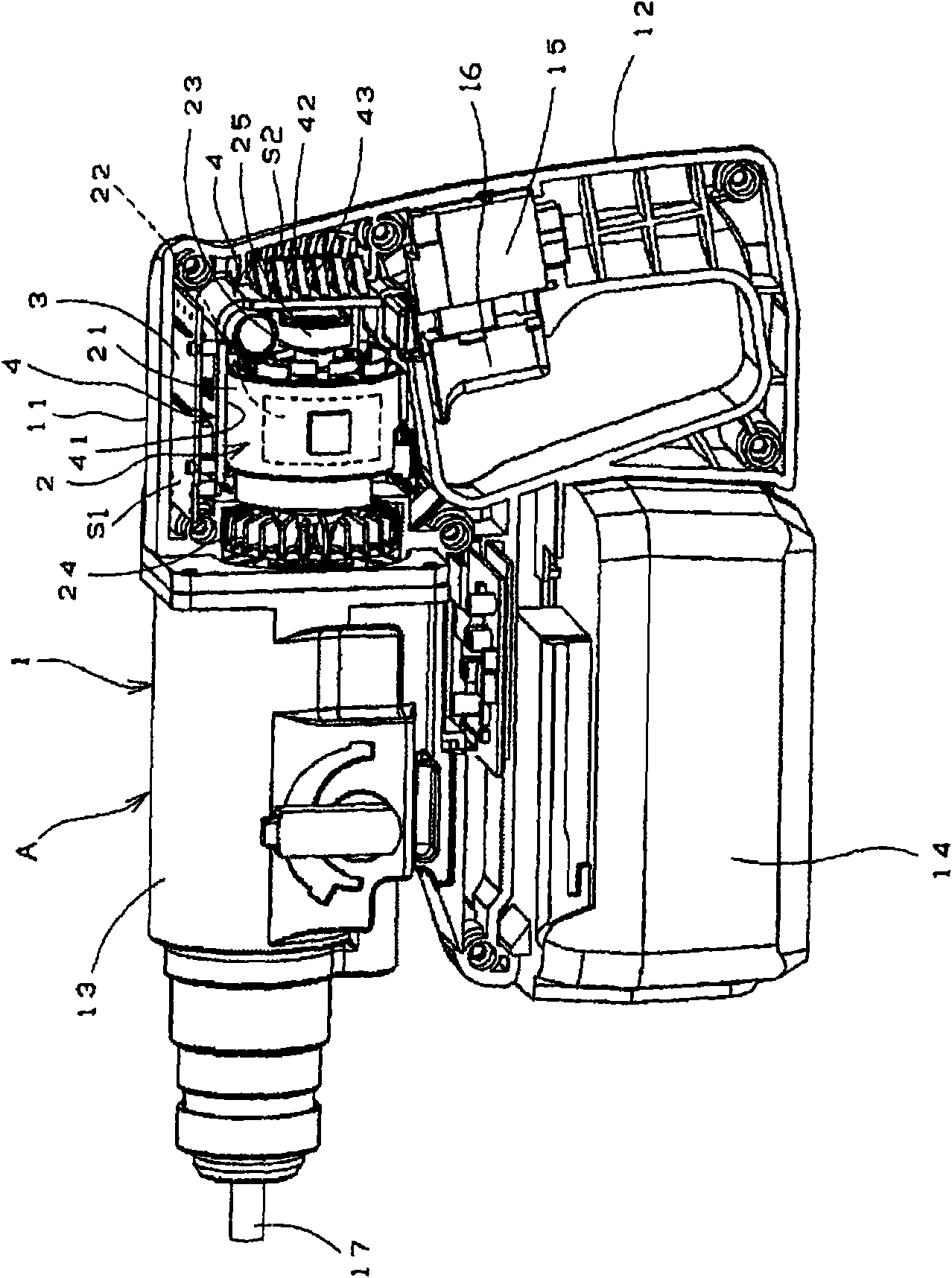 Machine tool having brushless motor