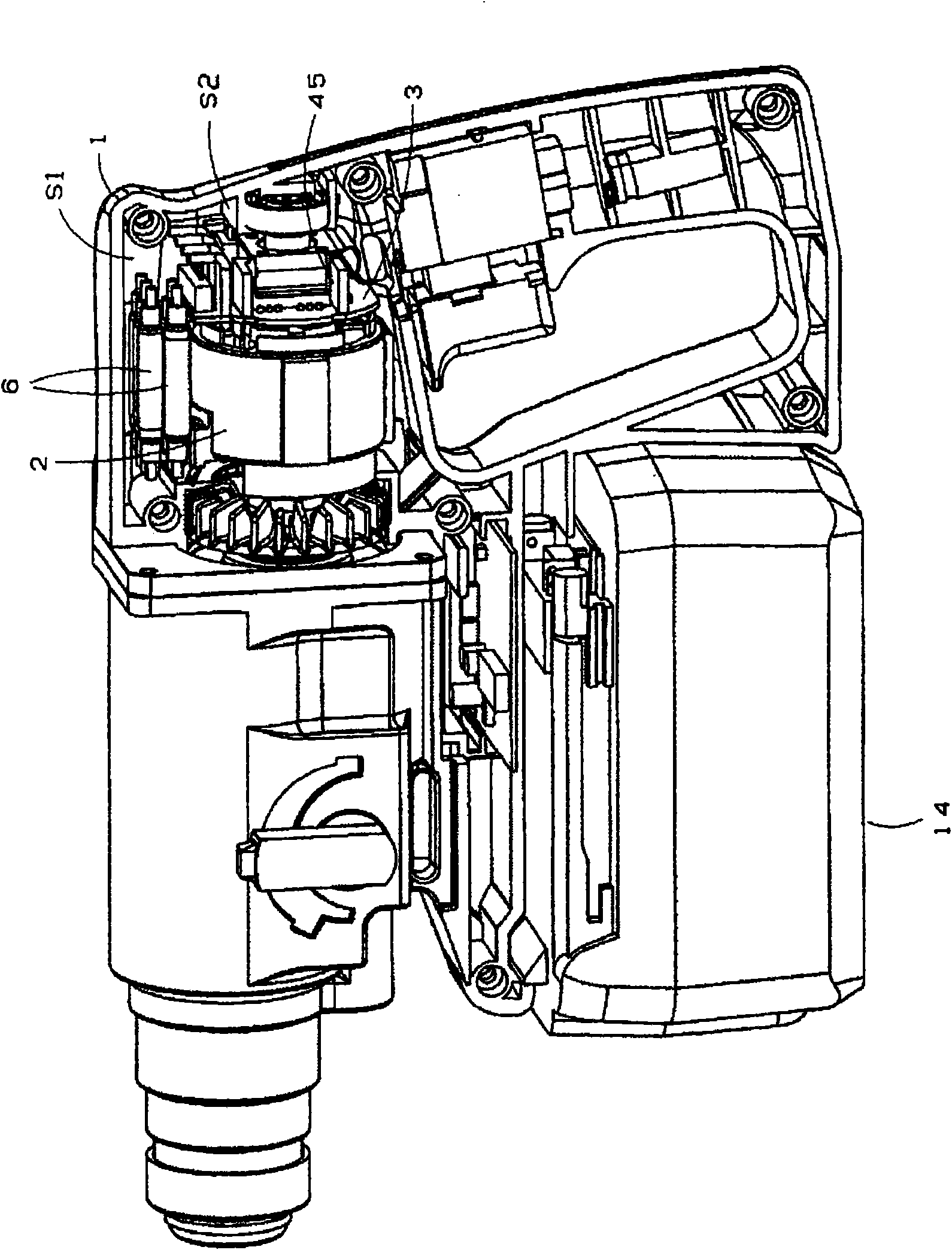 Machine tool having brushless motor