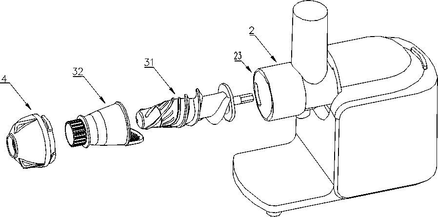 Extrusion type juicer