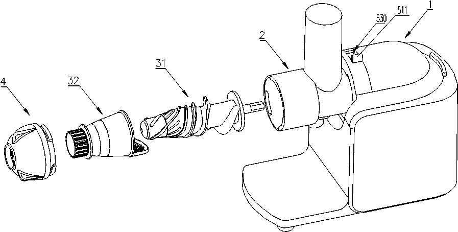 Extrusion type juicer