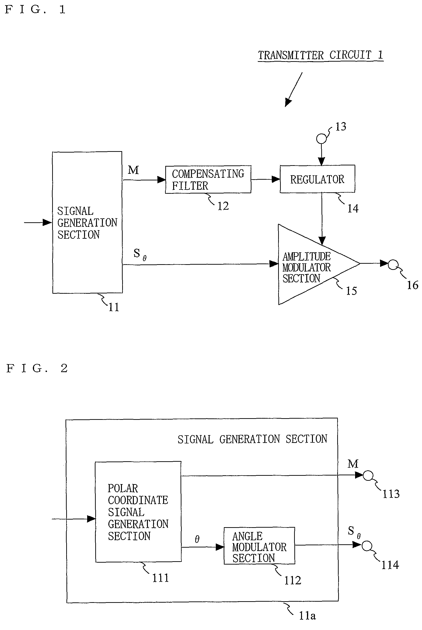 Polar modulation transmitter circuit and communications device