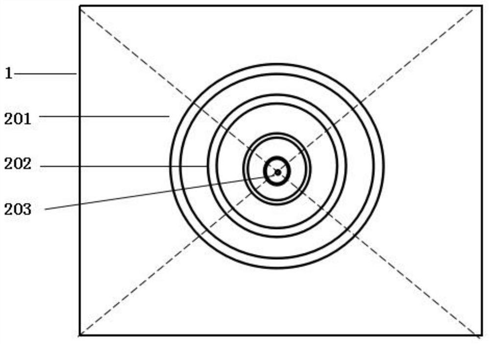 An electron beam divergence angle measuring device and its preparation method and measurement method