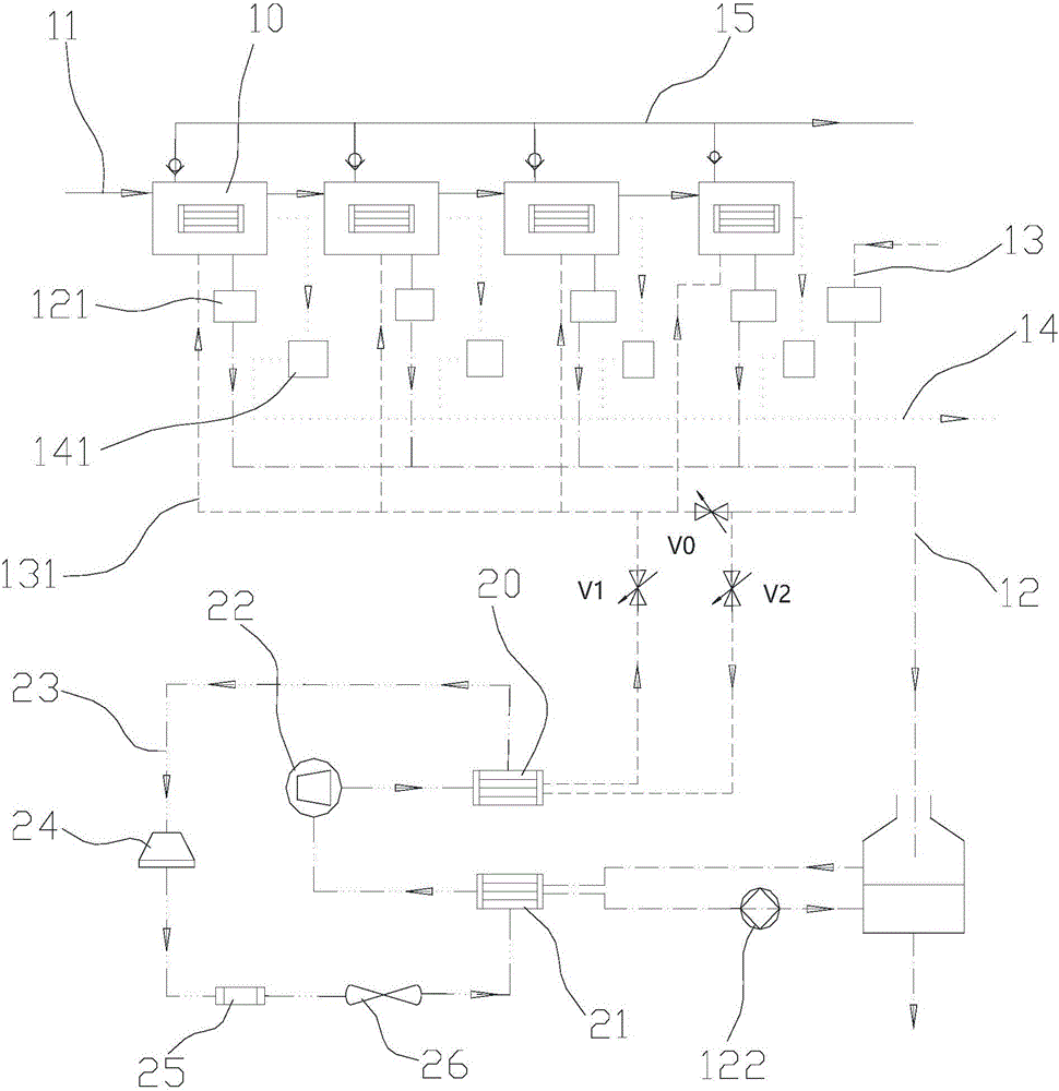 Seawater desalination system with waste heat recovery device