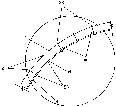 Tie-rod structure and construction method of tunnel cover excavation method of soil arch tire formwork in mountainous area