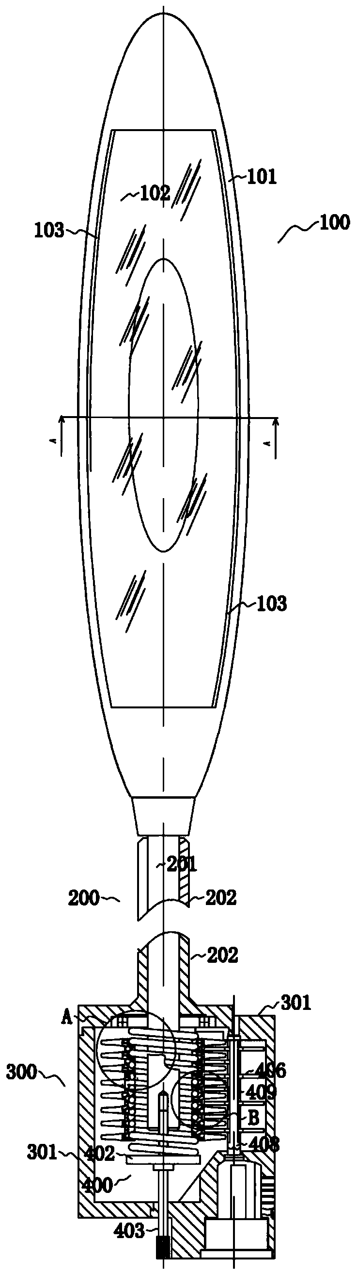 Damping type uterine curettage cleaning device