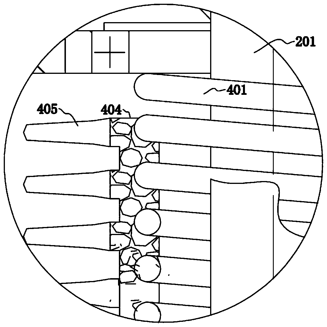 Damping type uterine curettage cleaning device