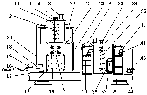 Layered type wastewater reutilization treatment device