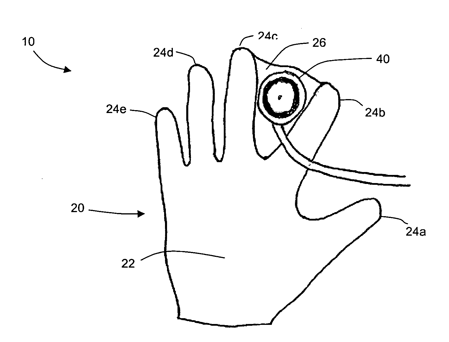 Medical glove with stethoscope protection