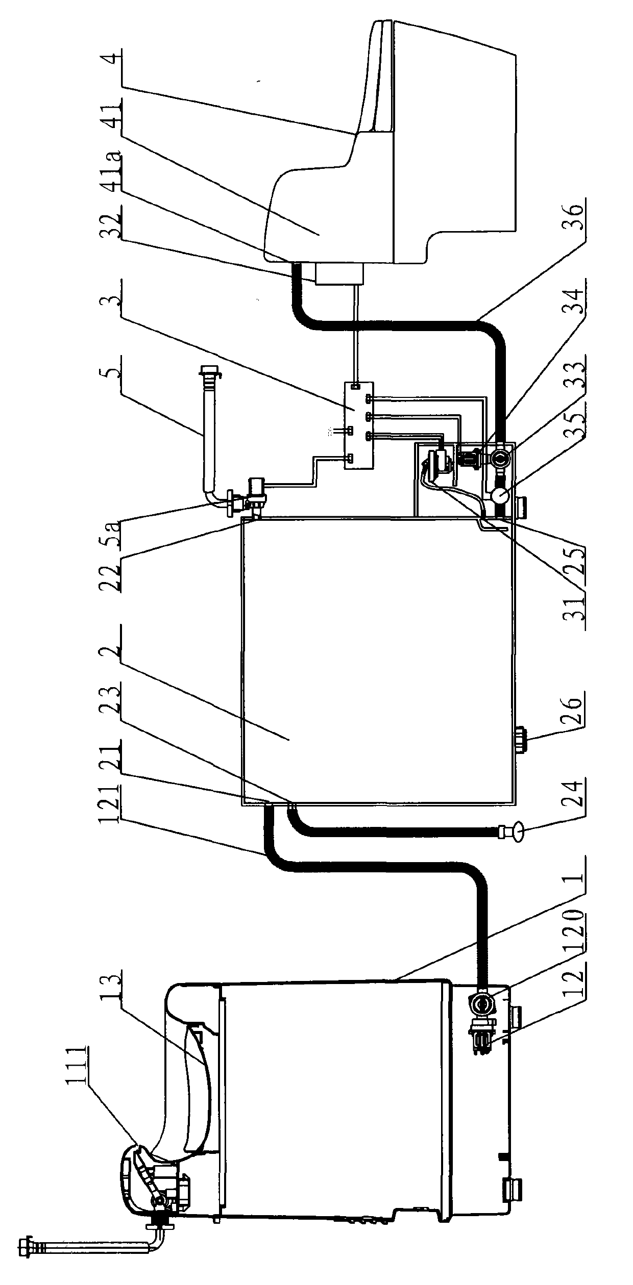 Household water saving system and water saving method thereof