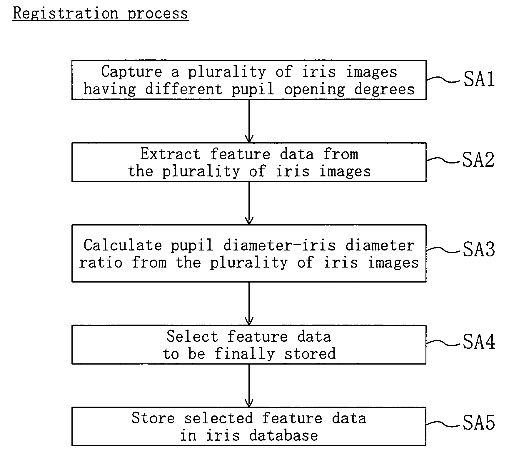 Personal authentication method for certificating individual iris