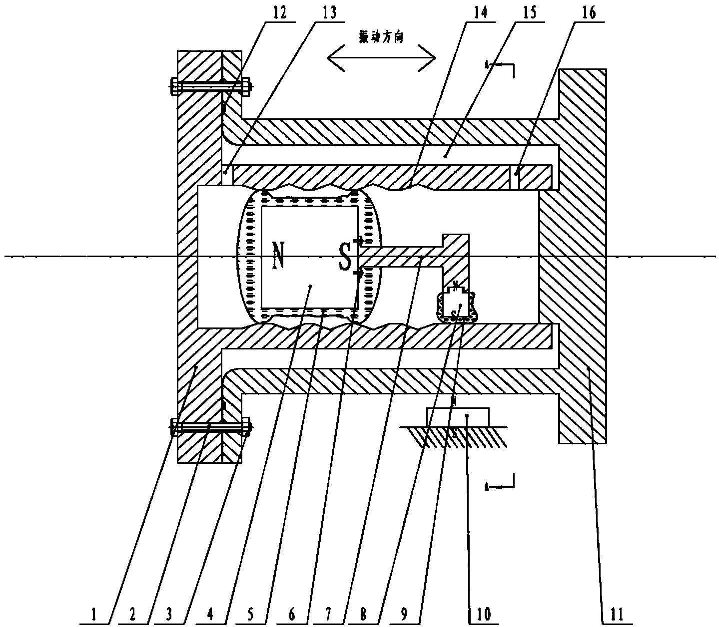 Magnetic-solid magnetic liquid damper