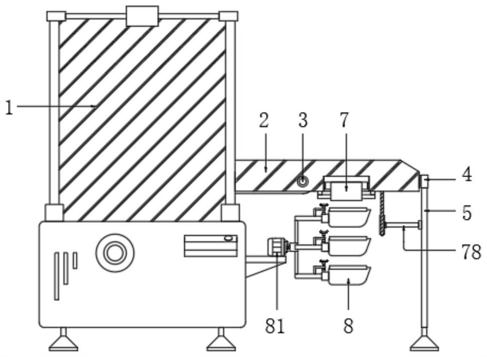 Damage-prevention type inferior-quality product removing device for automatic boxing machine