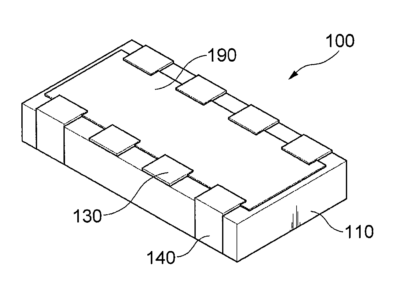 Array type chip resistor