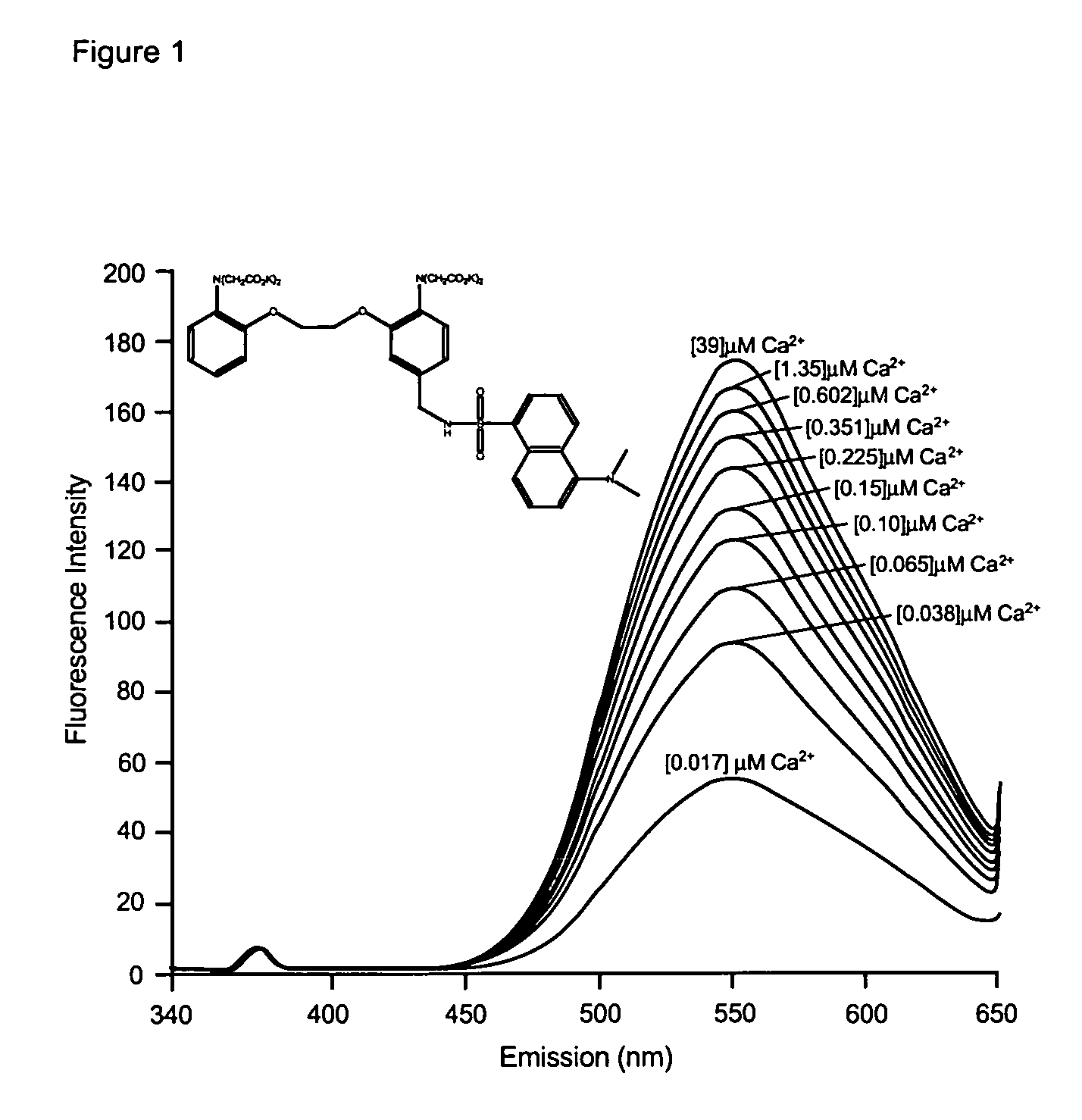 Fluorescent metal ion indicators with large stokes shift