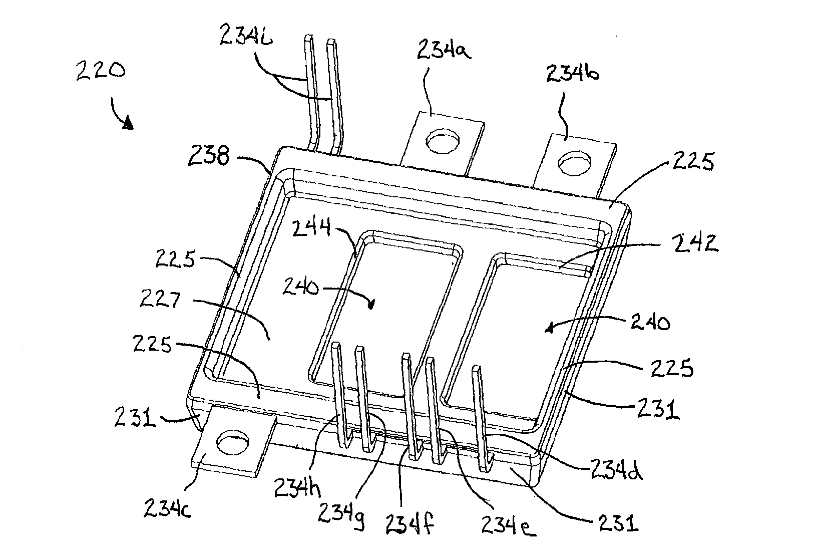 Power module for converting DC to ac