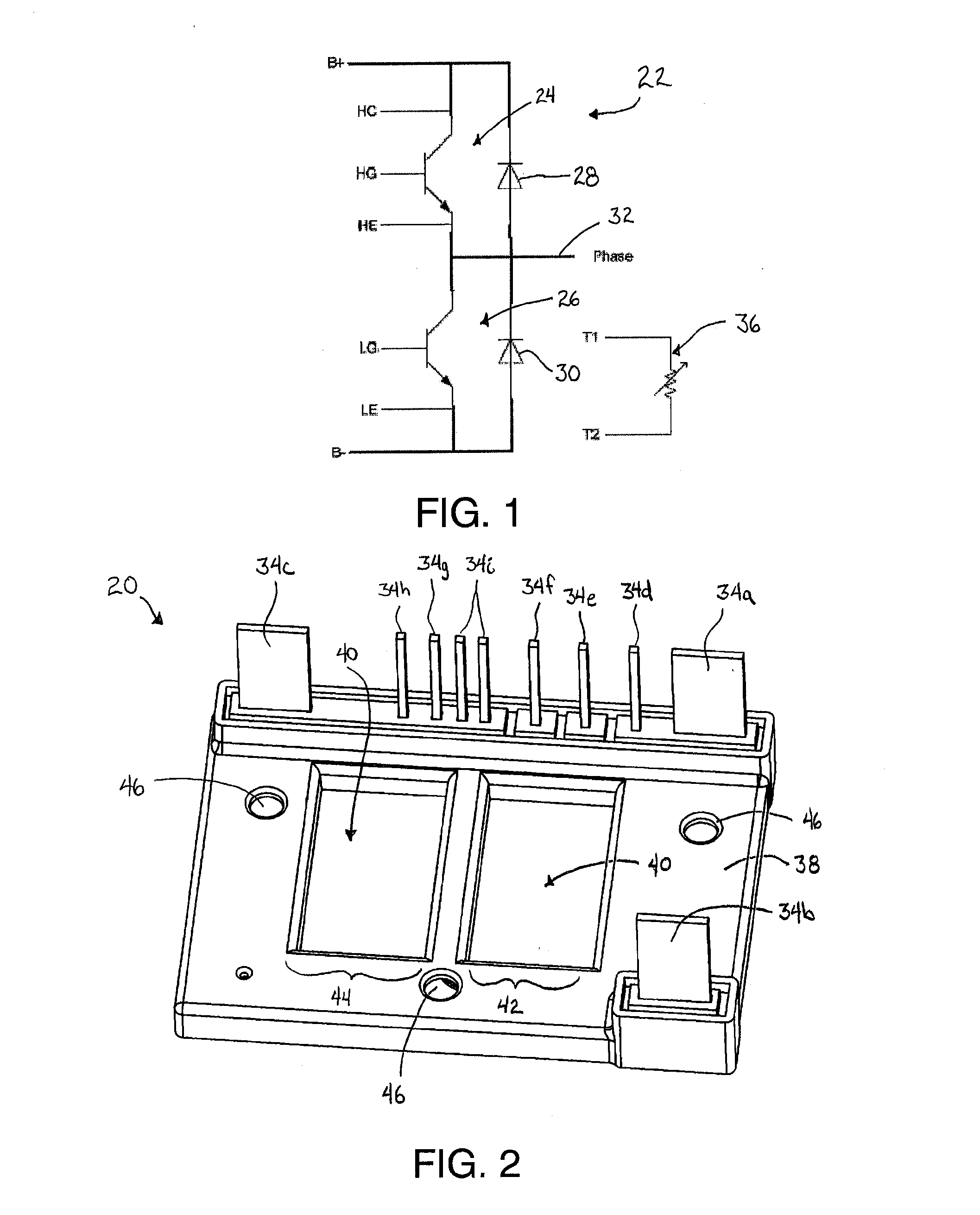 Power module for converting DC to ac