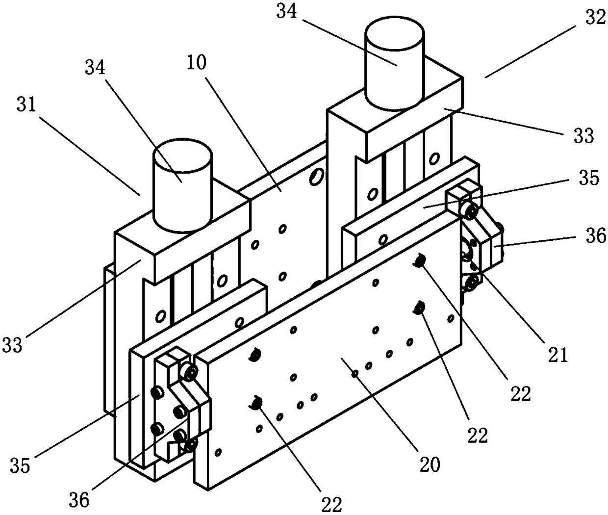 Angle adjustment device for coating head