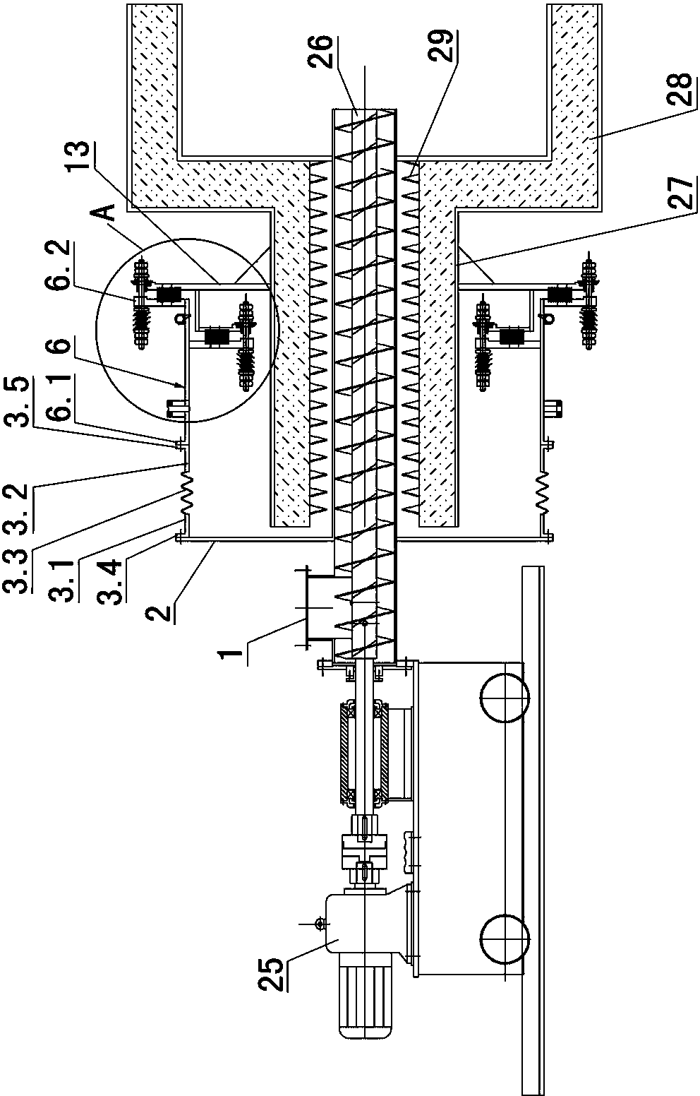 Sealing device with universal angle compensating tube