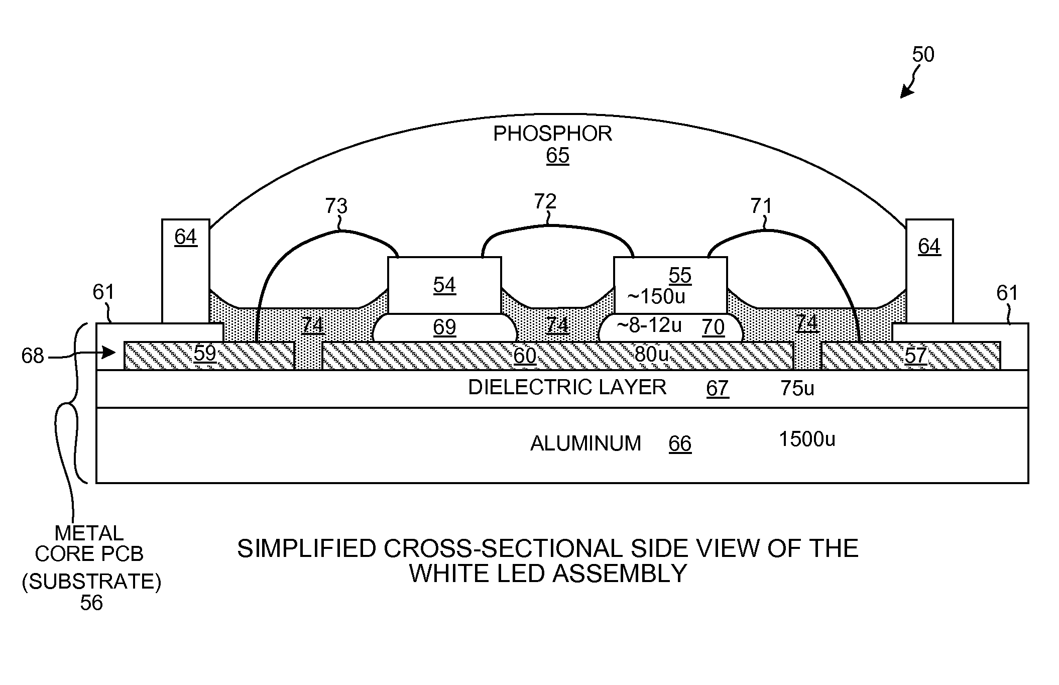 Jetting a highly reflective layer onto an LED assembly