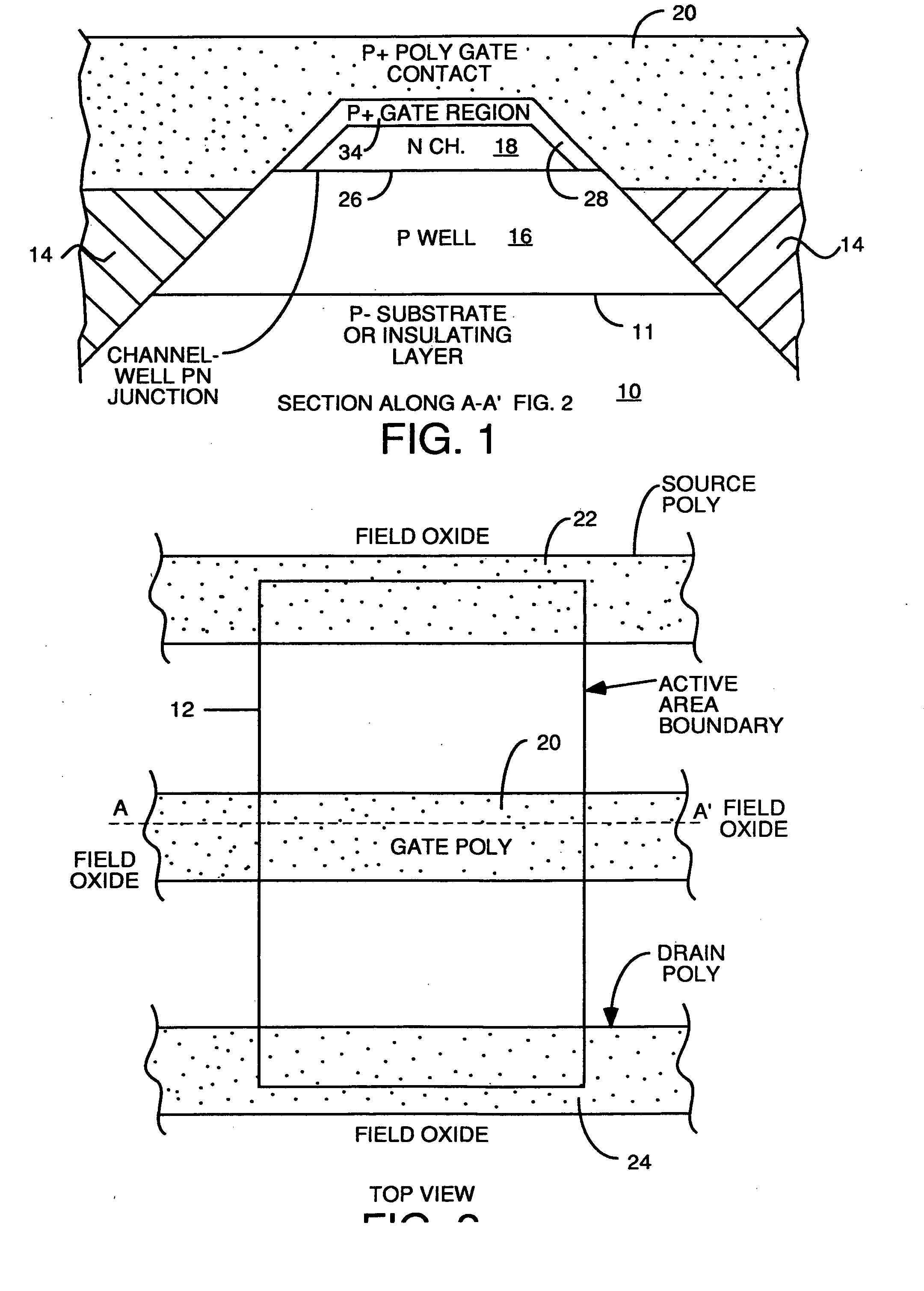 JFET with built in back gate in either SOI or bulk silicon