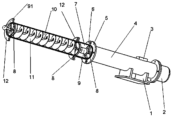 Large-flexibility spiral conveyor with adjustable length