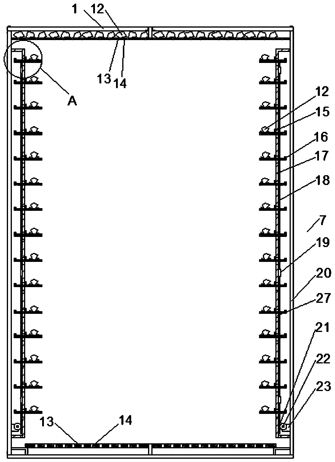 Simulation experiment device for gas extraction spontaneous combustion in coal bed gob region