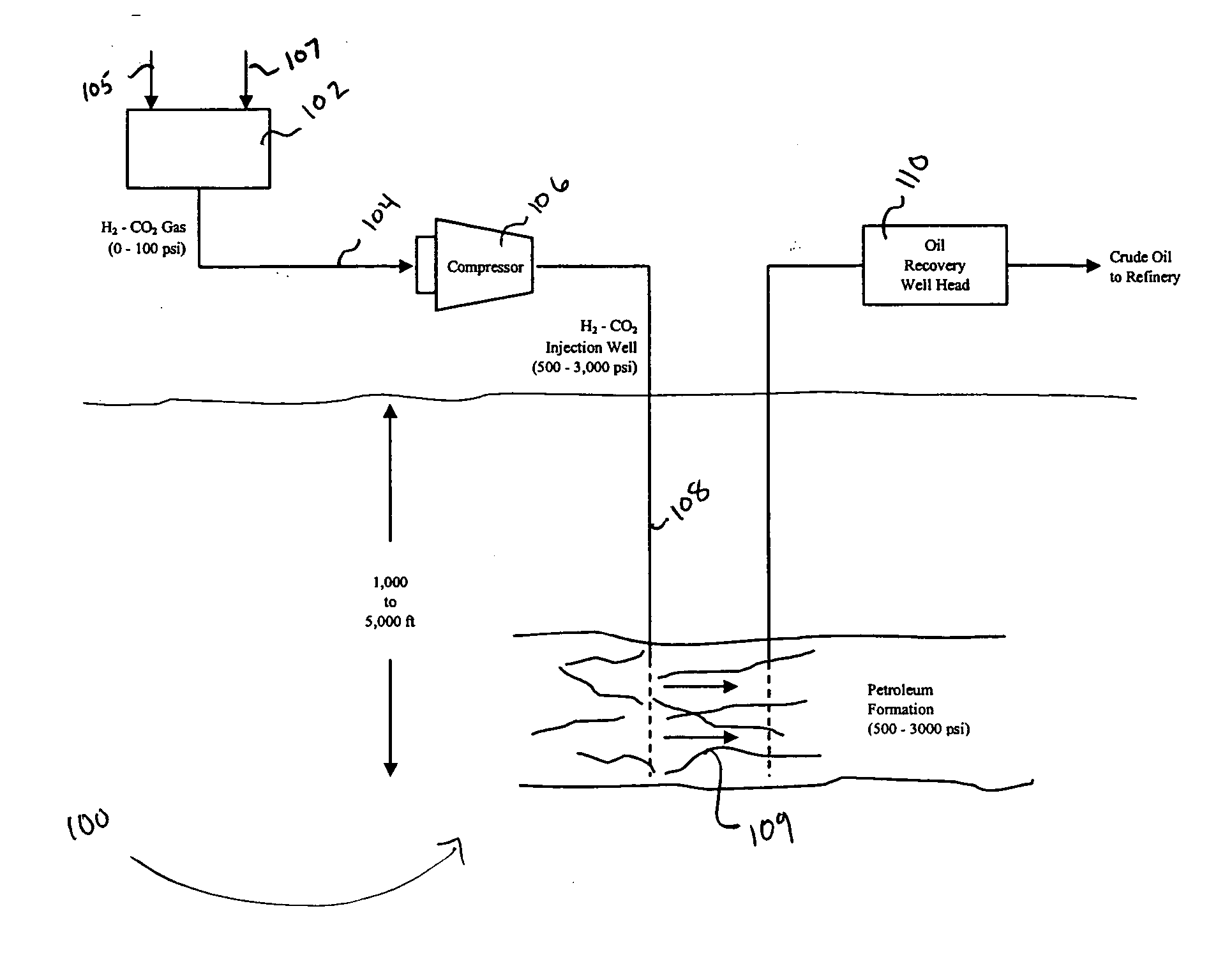 Apparatus and method for extracting petroleum from underground sites using reformed gases