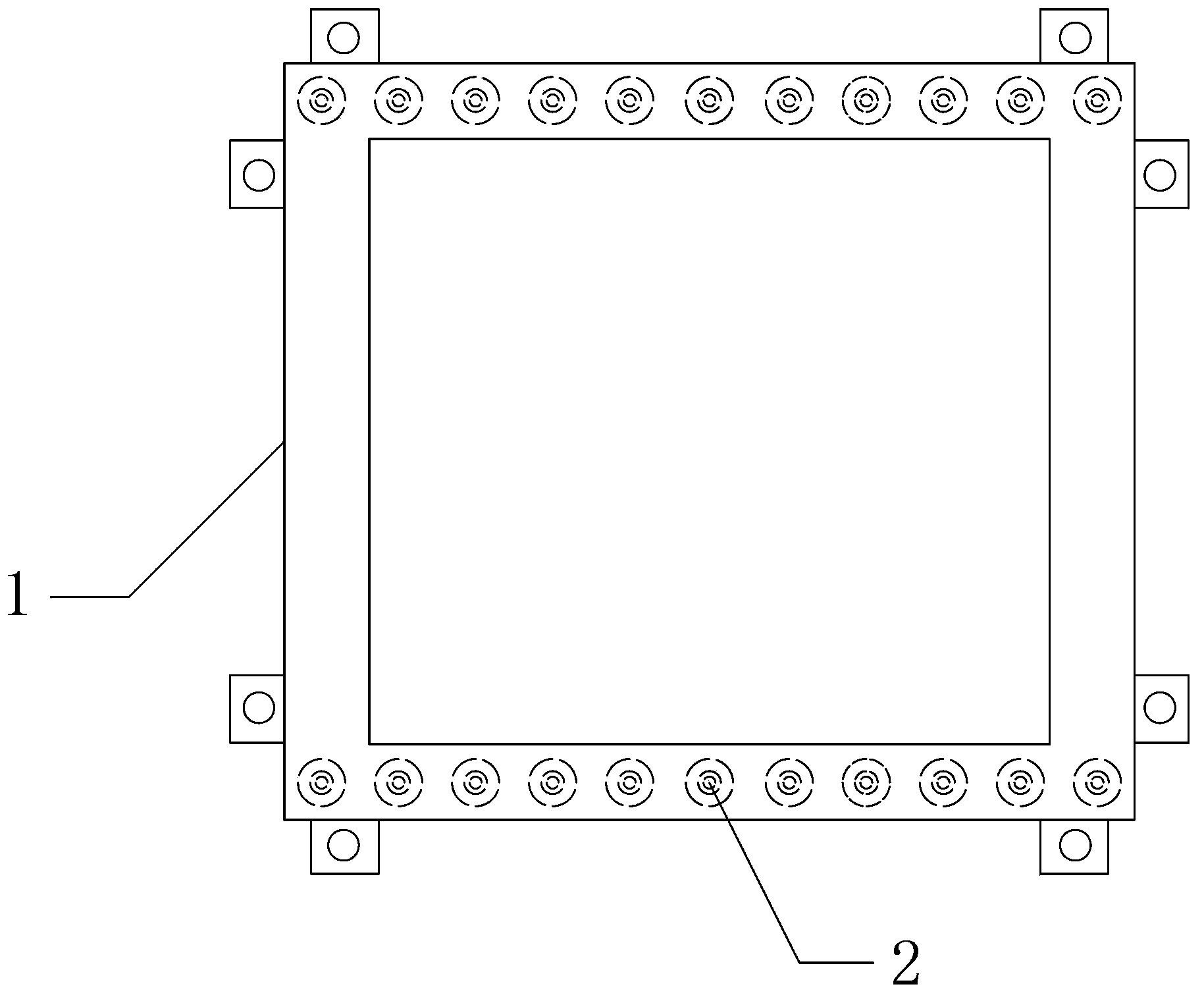 Roller-type LED panel fixing bracket