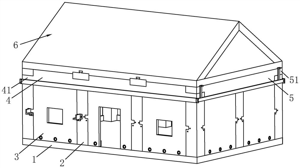 Prefabricated house building and its construction method