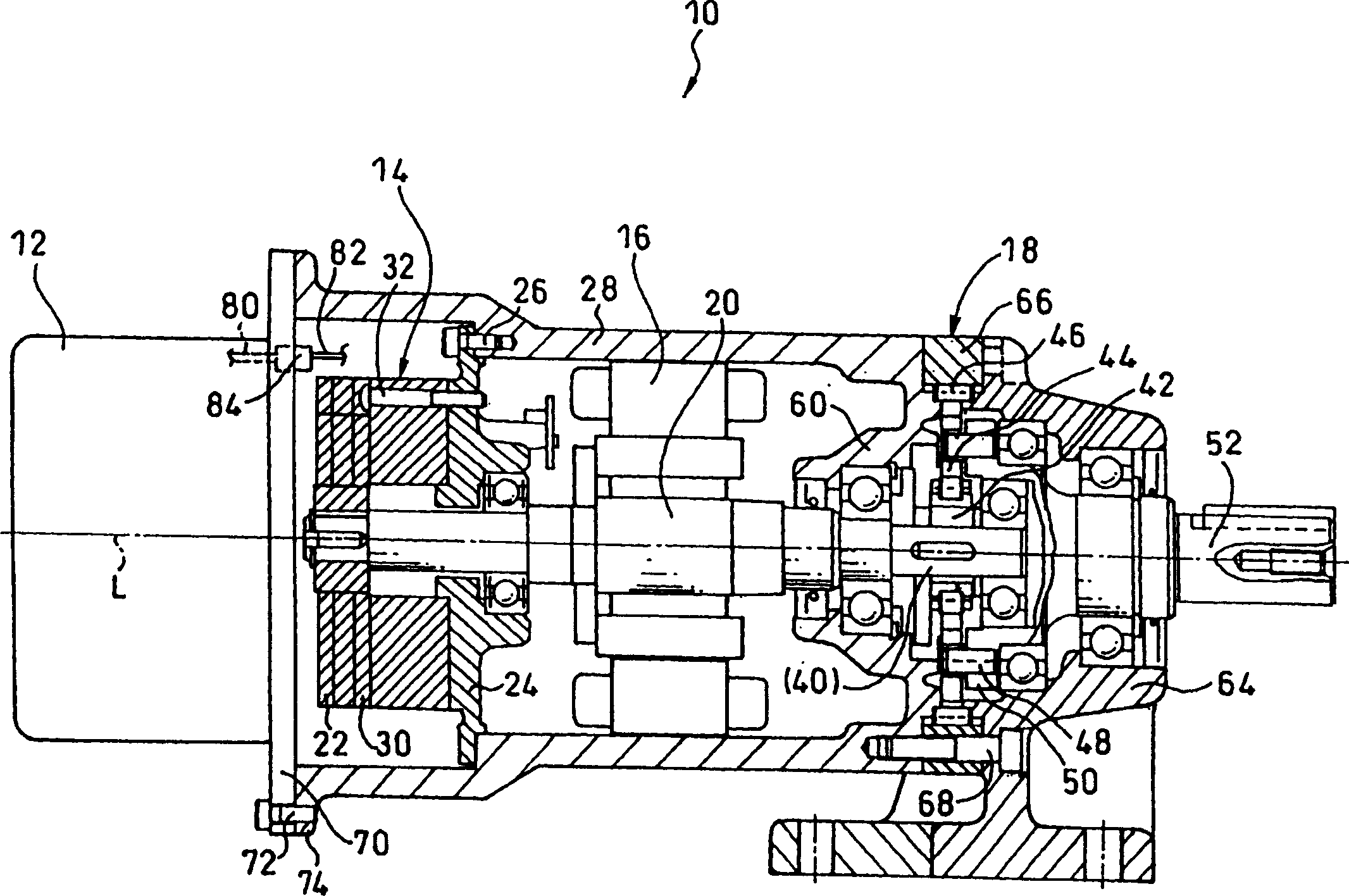 DC brushless motor with decelerator