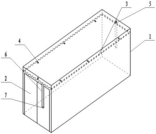 Container integrating fire extinguishing device and using method