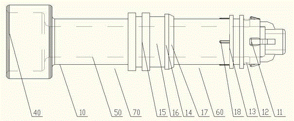 Valve core assembly of three-position three-way valve