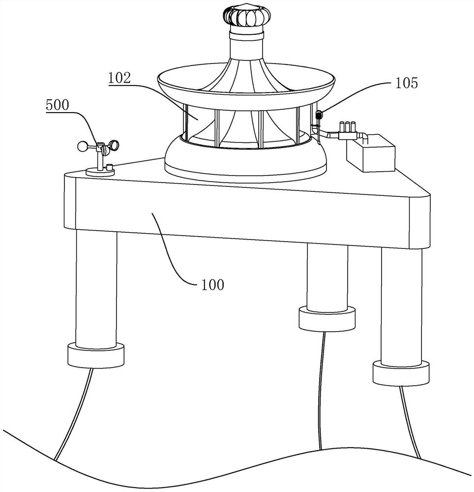 Vertical offshore wind power generation device