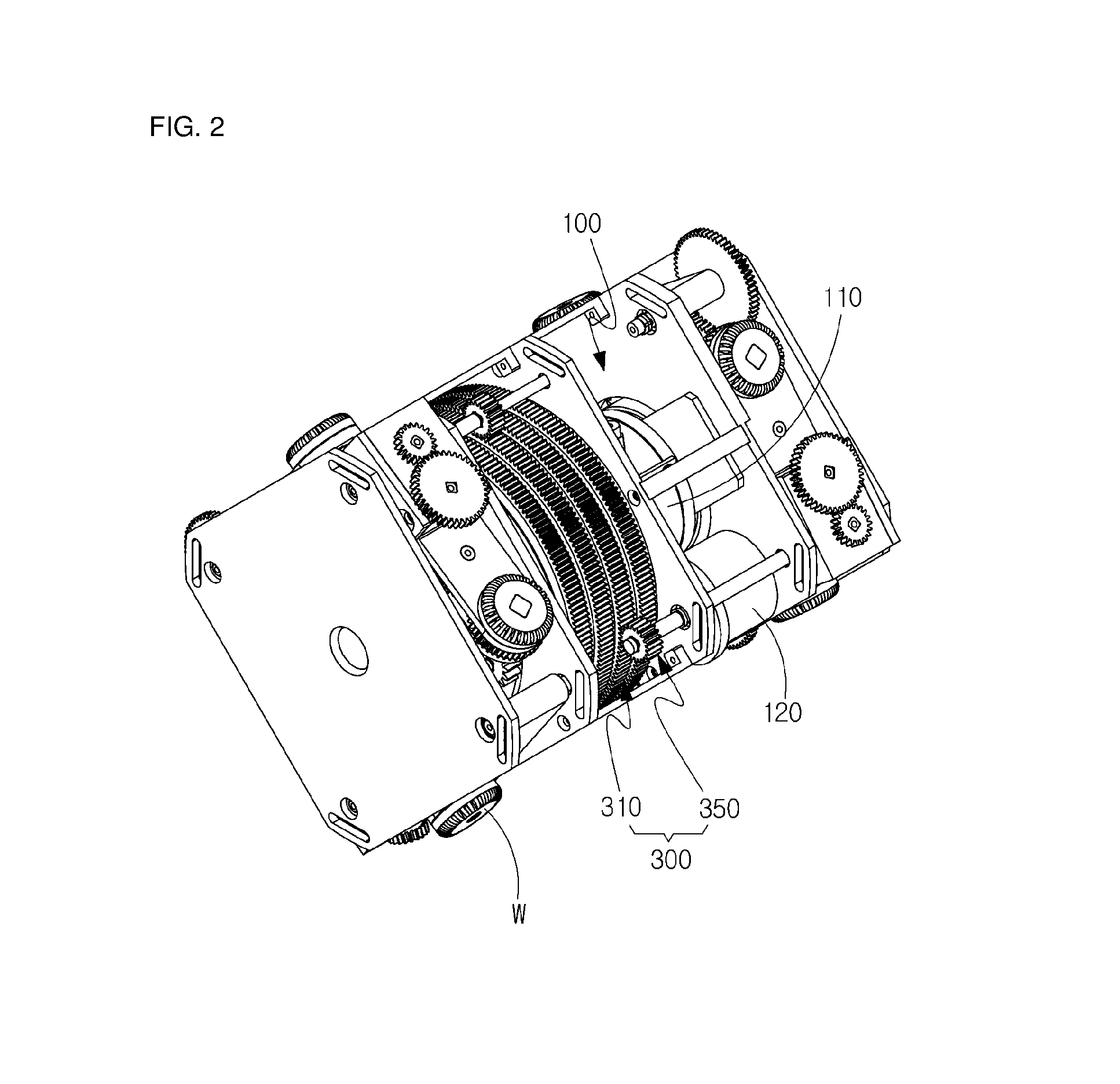 Robot for inspection of pipeline using multi-output differential module