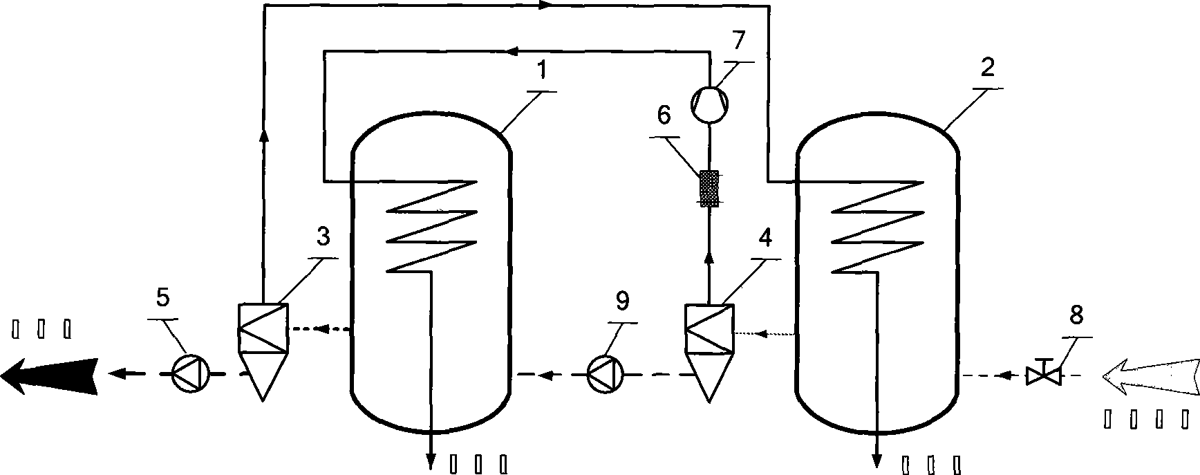 Alcohol fermentation waste liquid heat pump concentration process and device therefor