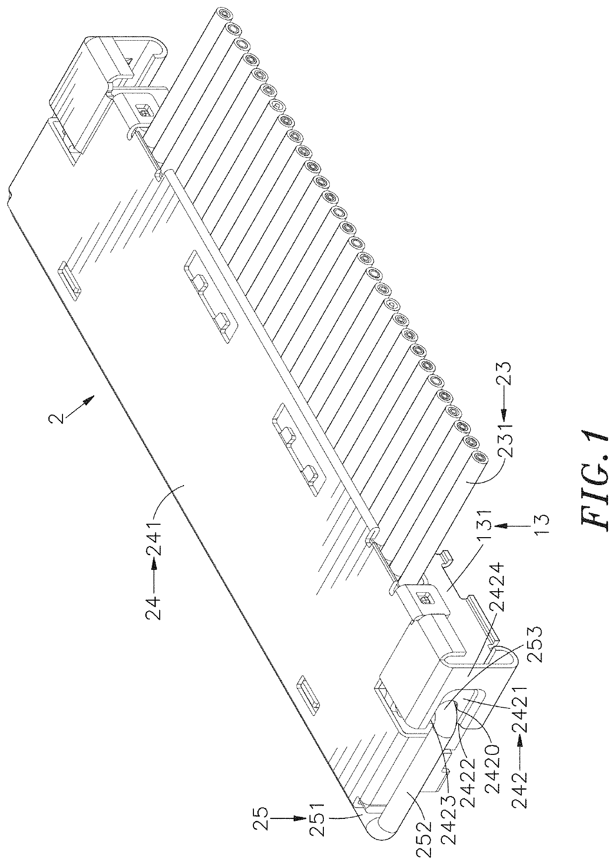 Lock structure of connector assembly