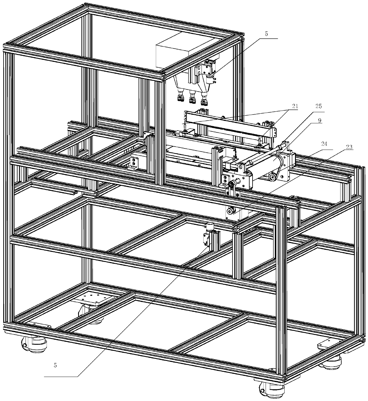 Integrated mechanism used for paper scanning, number rubbing and arrangement