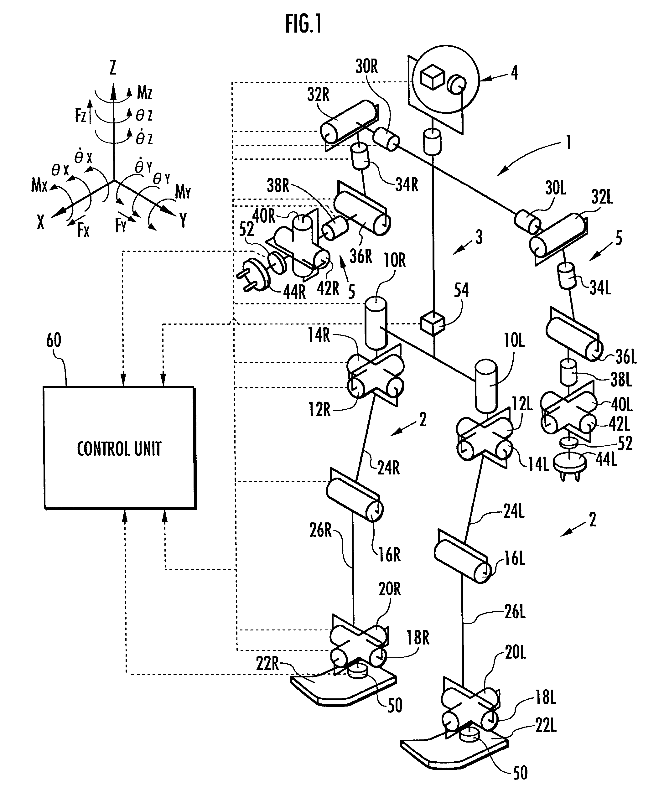 Controller of leg type moving robot