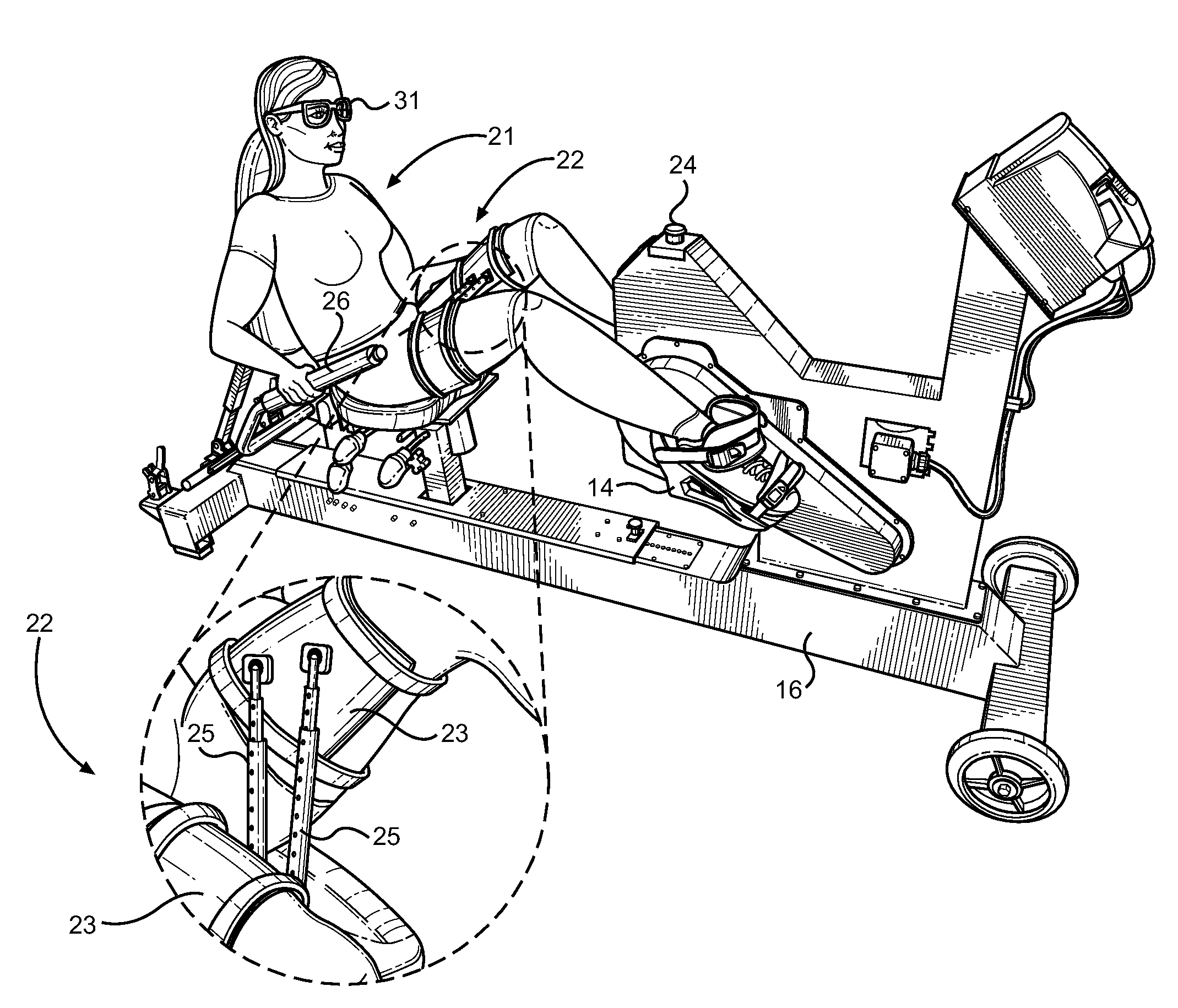 Motorized Lower Body Rehabilitation Device and Method