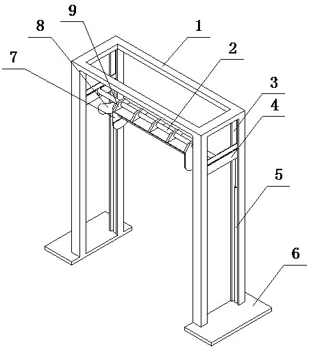 Truck roof accumulated snow cleaning device for roads