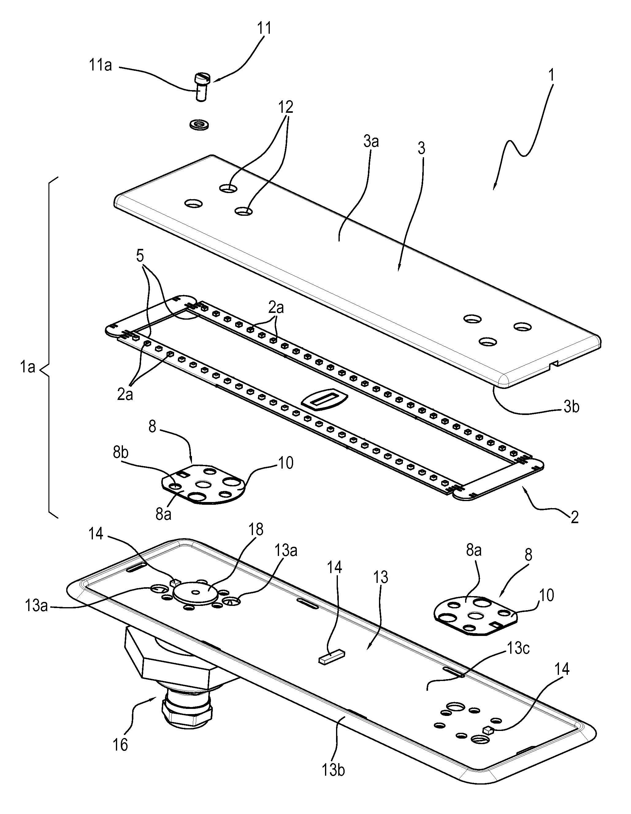 Surface mounting lamp