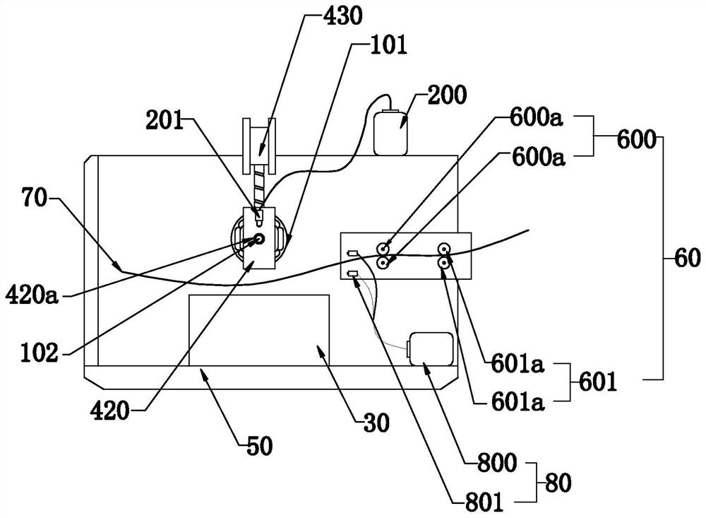 Production device for blank body