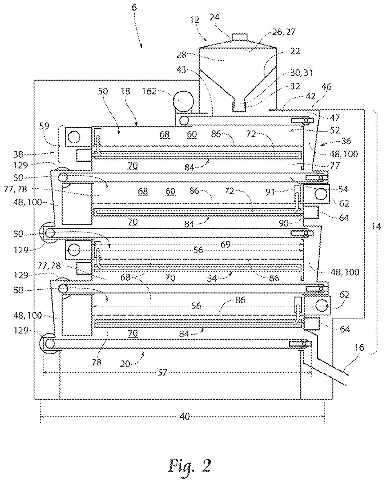 Radiant conveyor drying system and method