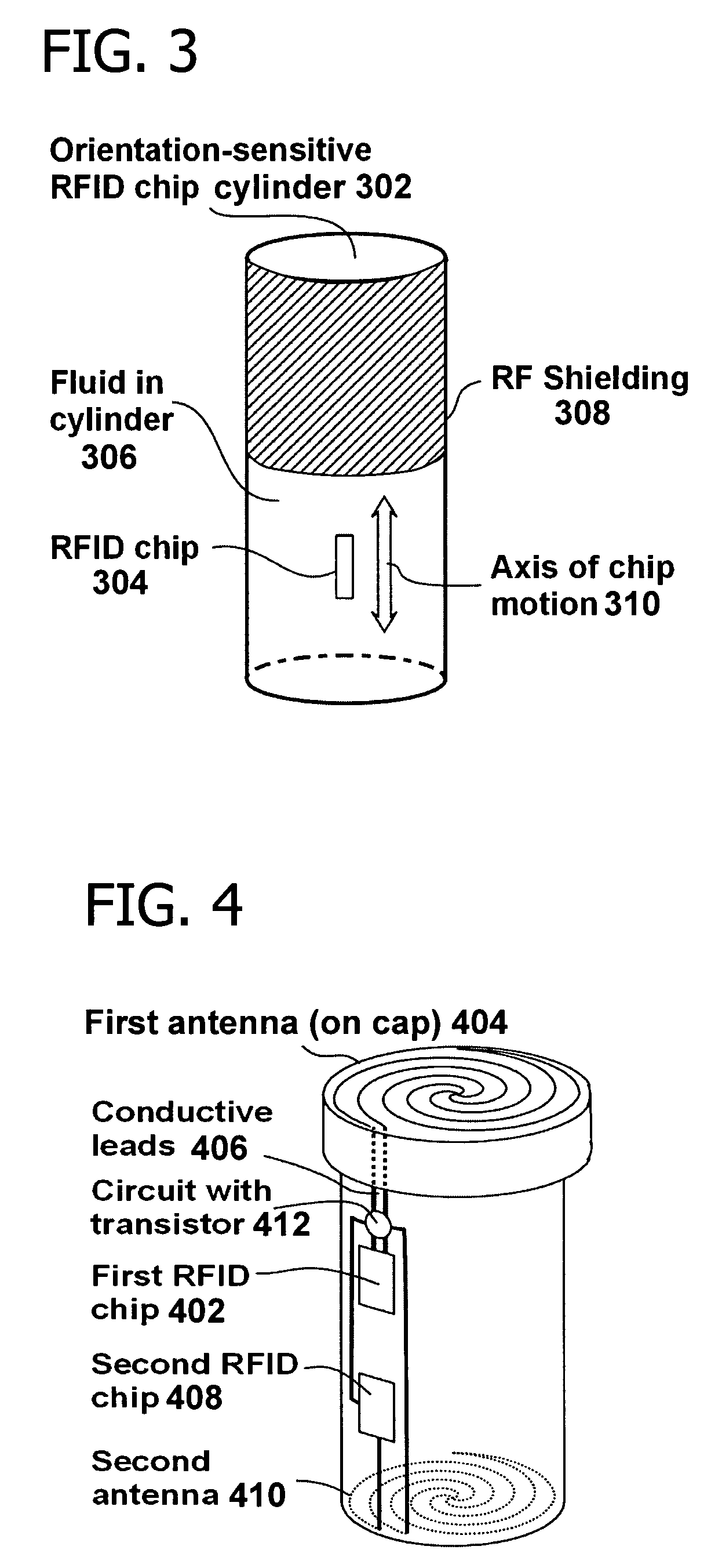 Activating a data tag by load or orientation or user control